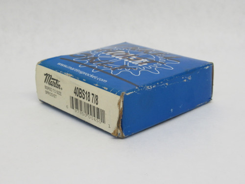 Martin 40BS18-7/8 Bored to Size Sprocket 7/8" Bore SEALED/WRITING ON BOX NEW