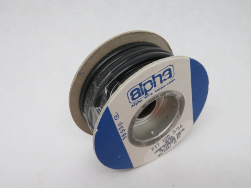 Alpha FIT-105-3/16-25 Black Irradiated PVC Tubing for Cable 25' 7.5m NEW