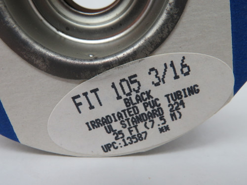 Alpha FIT-105-3/16-25 Black Irradiated PVC Tubing for Cable 25' 7.5m NEW