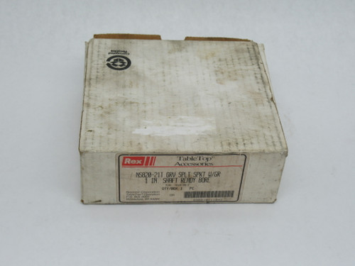 Rexnord NS820-21T Split Molded Nylon Sprocket 1" Bore 21 Teeth SHELF WEAR NEW