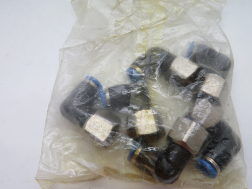 Festo 153275 QSLF-1/4-6 Push-In L-Fitting G1/8 6mm Lot of 6 OPEN BAG NWB