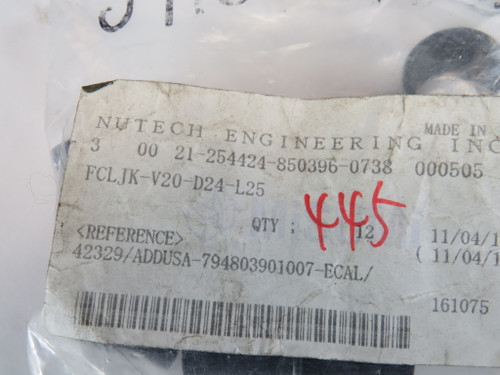 Misumi FCLJK-V20-D24-L25 Resin Collar Black 20x24x25mm 12-Pack HOLEY BAG NOP