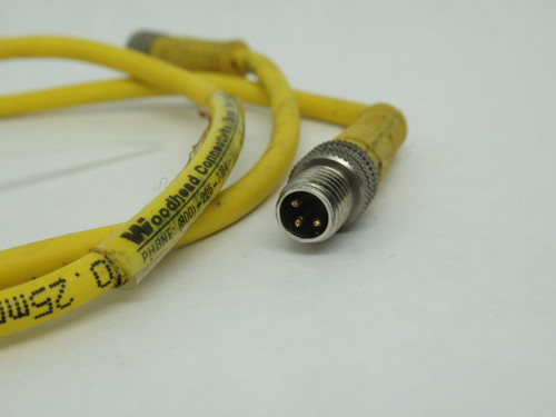 Woodhead 443030A10M006 Connector Cable 3-Pin 4A 60VAC 75VDC 0.6m L USED