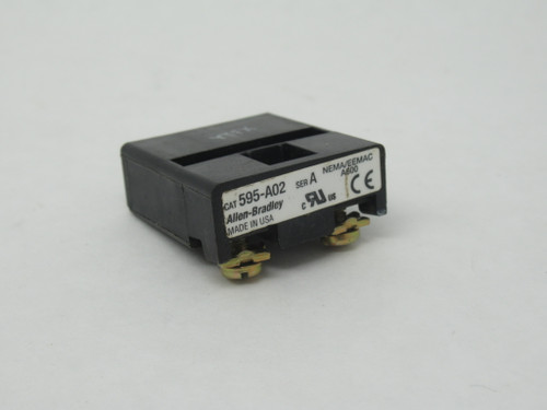 Allen-Bradley 595-A02 Series A Auxiliary Contact Block 1NO 600V 10A USED