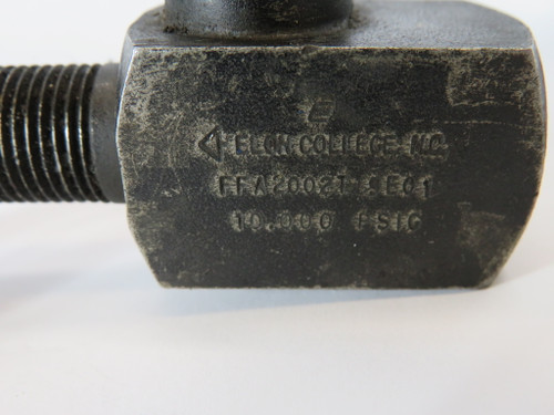 Elon College FFA2002T Needle Valve 1/4" NPT 10000 psig USED