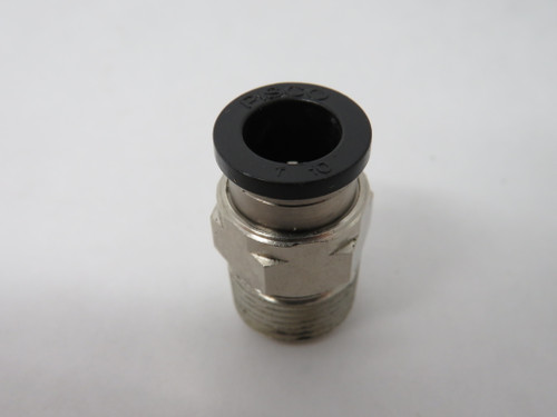 Pisco PC10-03 Straight Push-In Fitting 10mm Tube R3/8 Thread NOP