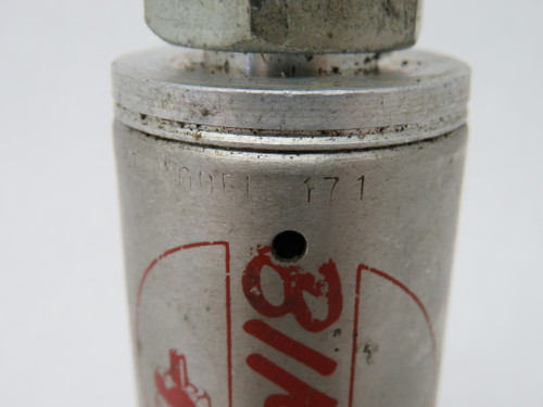 Bimba 171 Pneumatic Cylinder 1-1/2" Bore 1" Stroke USED