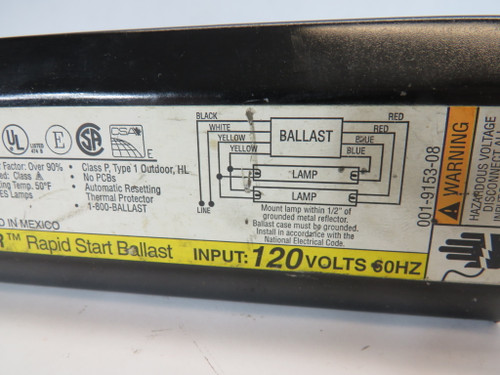 Universal Lighting 446-L-SLH-TC-P Rapid Start Ballast 120V 60Hz SHELF WEAR NOP
