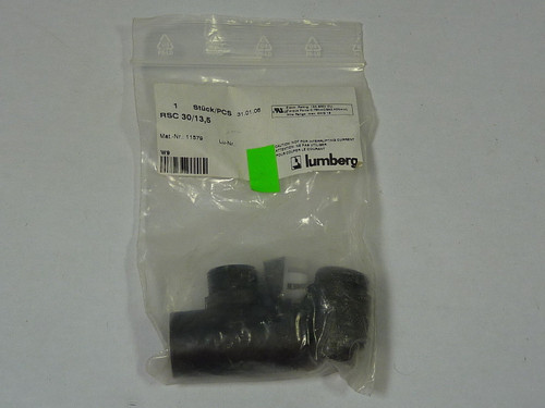 Lumberg RSC30/13.5 Male Connector 3-Pin 12A 600V NWB