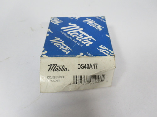 Martin DS40A17 Double Single Sprocket 1/2” Plain Bore 17T 40 Chain BOX DMG NEW