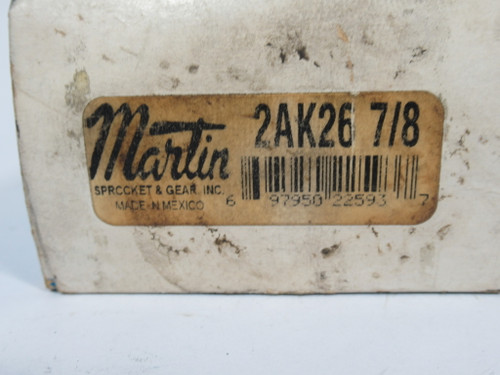Martin 2AK26-7/8 Sheave 7/8” Bore 2-Groove 2.65” OD 3L/4L/A/AX Belt NEW