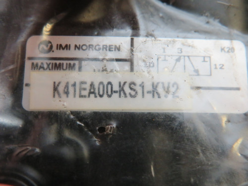 Norgren K41EA00-KS1-KV2 Locking Solenoid Actuated/Spring Return 3/8" NPT NWB
