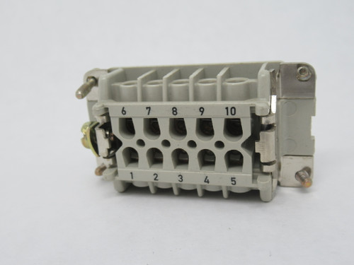 Weidmuller HDC-HE-10BS Heavy Duty Connector Insert 600VAC 10Pin SHELF WEAR NOP