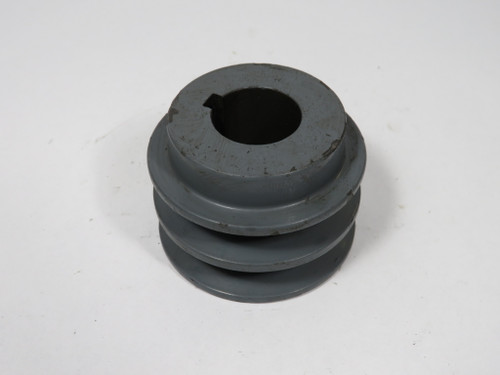 RBL 2AK25X1 Sheave 1" Bore 2 Grooves 2.55" OD 3L/4L/A Belt USED