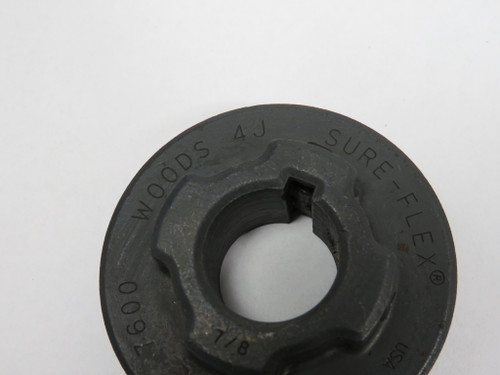 TB Wood's 4J-7/8 Sure-Flex Flange Coupling 7/8" Bore 2-1/2" OD SHELF WEAR NOP