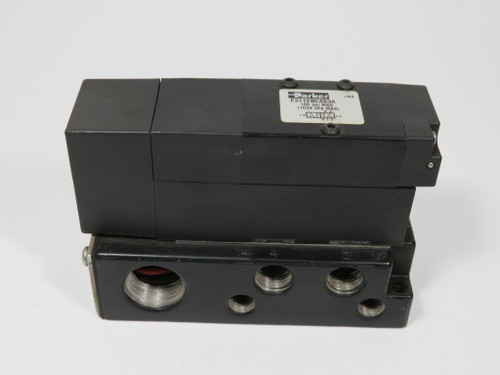 Parker F3112BCA53A Single Solenoid Valve 115/120V 50/60Hz 1.6VA 1/4 NPT USED