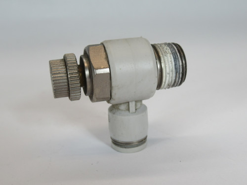 AirTAC PSL803B Speed Control Valve 8mm Tubing OD 3/8" PT Meter-In USED