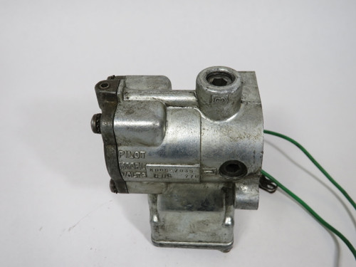 Bellows Valvair K065-7035 JIC Pilot Valve 6VDC USED