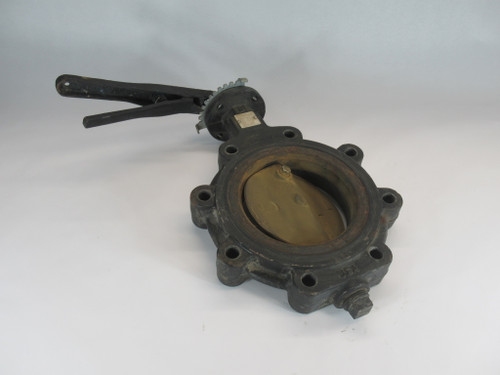 Grinnell 6-LC-1281-3 Lug-Style Butterfly Valve 6" Cast Iron Body SHELF WEAR USED