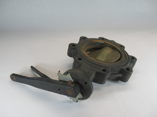 Grinnell 6-LC-1281-3 Lug-Style Butterfly Valve 6" Cast Iron Body SHELF WEAR USED