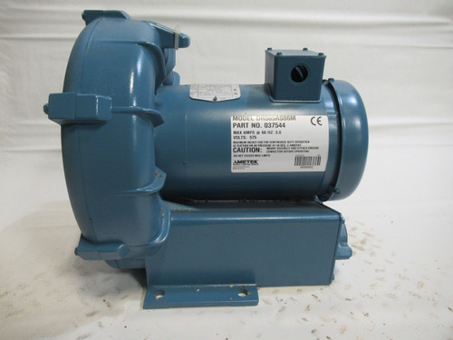 Ametek 037544 DR505AS86M Regenerative Blower 2HP 575V 3Ph SHELF WEAR NOP