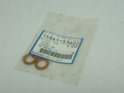 Kubota 15841-53622 Gasket for Nozzle Holder and Glow Plug 3-Pack NWB
