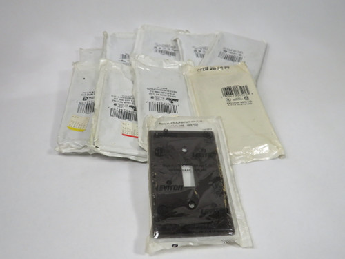 Leviton 85001 1-Gang Brown Toggle Switch Wallplate Lot of 10 NWB