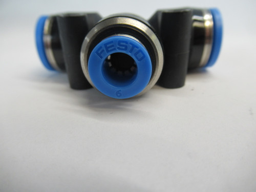 Festo 130614 QST-10-6 Push-In T-Fitting 1x6mm Tube 2x10mm Tube NOP