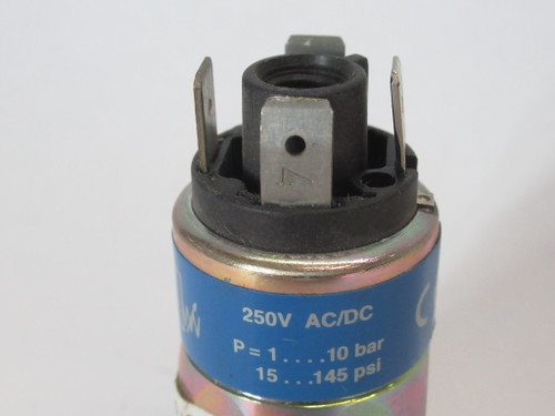 Festo 159259 PEV-1/4-A-SW27 Pressure Switch 250VAC/DC 1-10 bar 15-145 psi USED