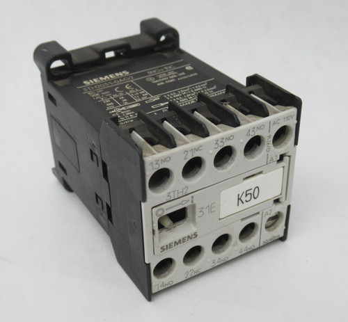 Siemens 3TH2031-0AG2 Contactor Relay 3NO 1NC 110VAC 50/60Hz USED