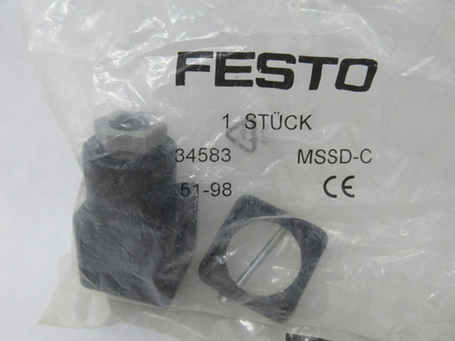 Festo 34583 MSSD-C Solenoid Connector 10A 250V NWB