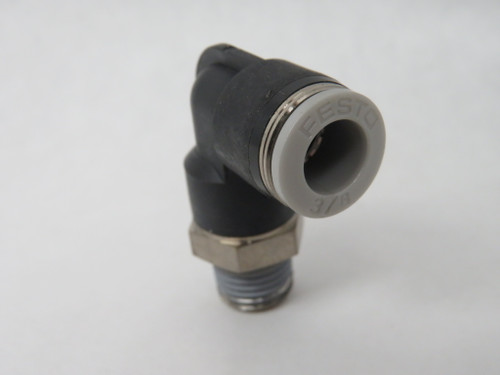 Festo 533297 QBL-1/4-3/8-U Push-In L Fitting 1/4" NPT 3/8" Tube NOP