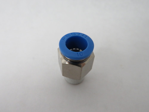 Festo 153007 QS-1/4-10 Push-In Fitting R1/4" Thread 10mm Tube OD Lot of 10 NOP