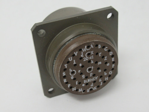 Burndy MS3122E20-41S 41 Position Circular Connector Receptacle NO PINS NOP