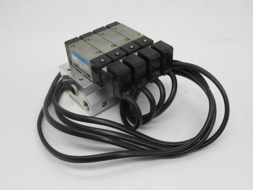 Kuroda PCS2412-NB-115L Solenoid Manifold Assembly 4-Valve 115V SHELF WEAR NOP
