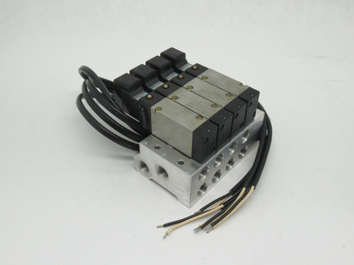 Kuroda PCS2412-NB-115L Solenoid Manifold Assembly 4-Valve 115V SHELF WEAR NOP