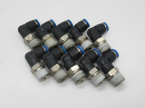 Festo 153047 QSL-1/4-6 Push-in L-Fitting R1/4 6mm Lot of 10 USED