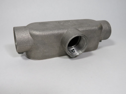 Commander T-1 Aluminum Threaded Conduit Body With Set Screws & T&B Cover NOP