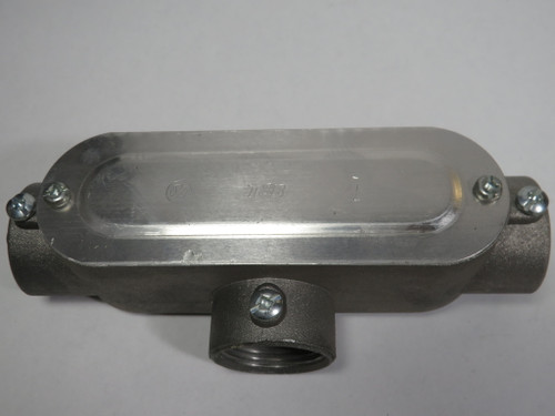 Commander T-1 Aluminum Threaded Conduit Body With Set Screws & T&B Cover NOP