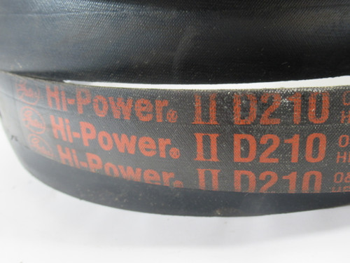 Gates D210 9005-2210 1 Rib Hi-Power II V-Belt 215"L 1.25"W 0.75"T SHELF WEAR NOP