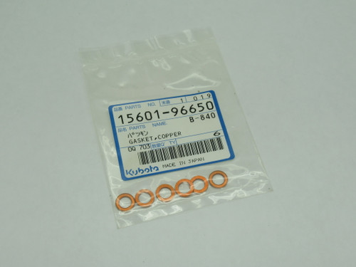Kubota 15601-96650 Copper Gasket 6-Pack NWB