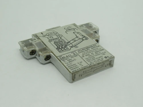 Allen-Bradley 140-A11 Series A Auxiliary Contact Block 600V 5A 1NO 1NC USED