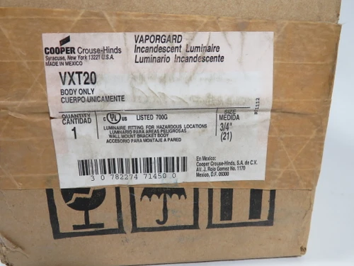 Crouse-Hinds VXT20 Vaporgard Wall Bracket Mounting Module 3/4" SEALED NEW