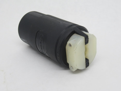 Hubbell 23002GB Female Locking Connector 20A 125V 10A 250VDC 480VAC 3W 2P USED