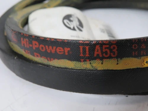 Gates A53 9002-2053 Hi-Power II V-Belt 53"L 0.50"W 0.35"Th SHELF WEAR NEW