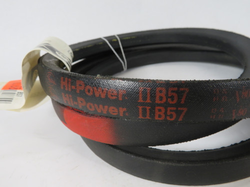 Gates B57 9003-2057 Hi-Power II V-Belt 57"L 0.66"W 0.43"Th SHELF WEAR NEW