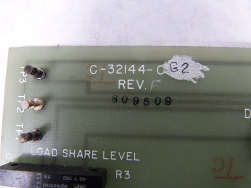 Fincor C-32144-0G2 Load Share Level PC Board USED