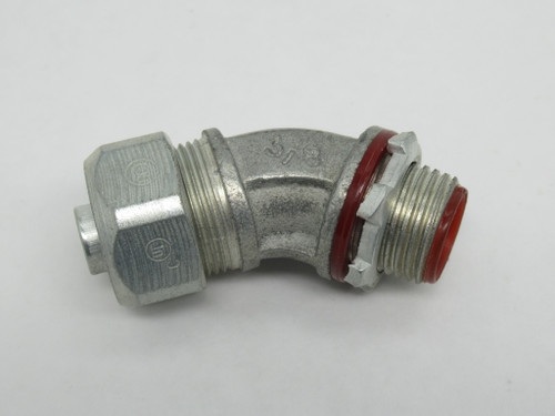 SCI LT3845-IC 45-Degree Liquid-Tight Connector w/ Insulated Throat 3/8" NPT NOP