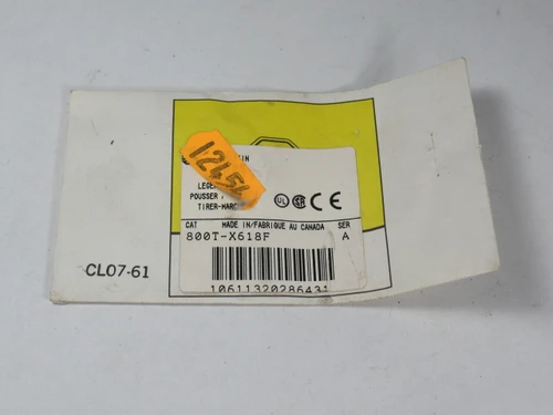 Allen-Bradley 800T-X618F 30mm Legend Plate POUSSER ARRET TIRER MARCHE NEW