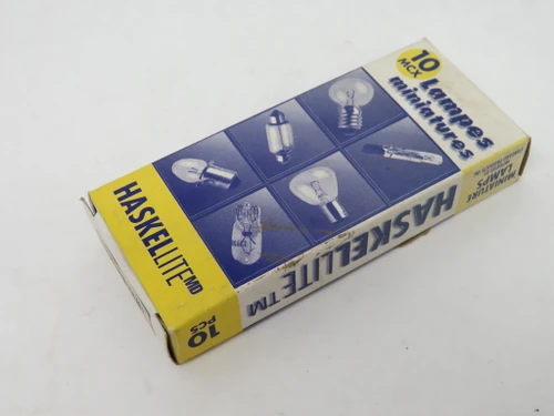 HaskelLite #56 Miniature Light Bulb 5V 0.115A 10-Pack BOX DAMAGE NEW